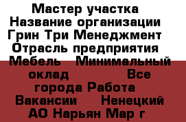 Мастер участка › Название организации ­ Грин Три Менеджмент › Отрасль предприятия ­ Мебель › Минимальный оклад ­ 60 000 - Все города Работа » Вакансии   . Ненецкий АО,Нарьян-Мар г.